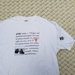 Vtg Aids Prevention Gay Pride Safe Sex LGBTQ Community Graphic T Shirt – Large