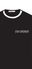 t shirt men MZE Men’s Stay Different Graphic T Shirt 100% Cotton Streetwear