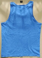 Vtg Mens Large Fruit Of The Loom Heavy Cotton Made In USA Blue Tank Top