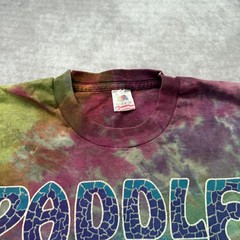 Vintage 90s Paddle Ocee River Shirt L Tie Dye Skull River Tennessee Rafting