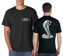 Ford Cobra Front and Back Print T-Shirt Super Car Mechanic Gift American Classic