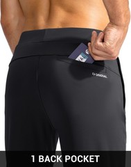 Mens Golf Joggers Pants Zipper Pockets Stretch Sweatpants Slim Fit Track Work