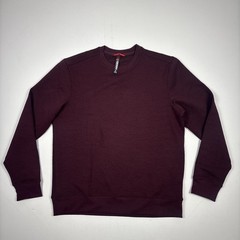 Gerry Mens Thermal Long Sleeved Fleece Shirt Crew Neck Red Maroon Medium