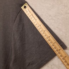Cotton On Mens V-Neck Henley T-Shirt Sz.Large/Charcoal Marle/Gray/Henley Tee/New