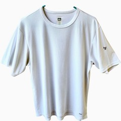 REI Co Op White Active T-Shirt Logo Moisture Wicking UPF 50 Hiking Mens Large