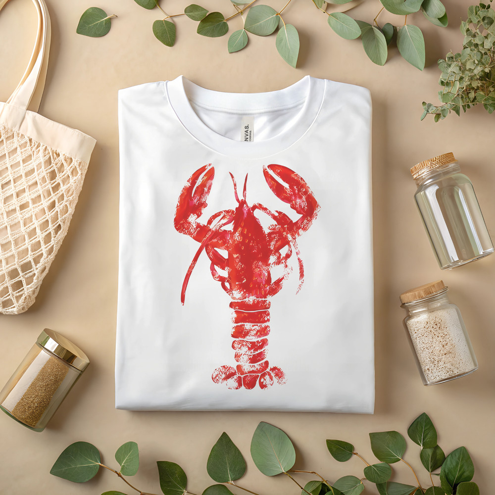 Red Lobster Graphic T-Shirt Coastal Nautical Beachwear Summer Ocean Seafood A82
