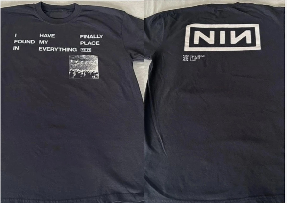 Nine Inch Nails Peel It Back Tour 2026 Lyric Vessel 2 side T-shirt S-4XL