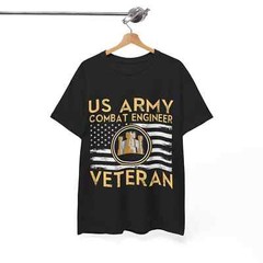 USA Flag Army Veteran tee US Army Combat Engineer Veteran T-Shirt.webp