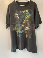 Amazonia Wild Thing Faded Shirt XL USA Nature Animal Grunge Funny Zoo 90s Y2K