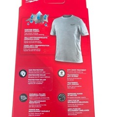 Milwaukee WORKSKIN Men Gray Lightweight Performance Short Sleeve Shirt 414G-L L
