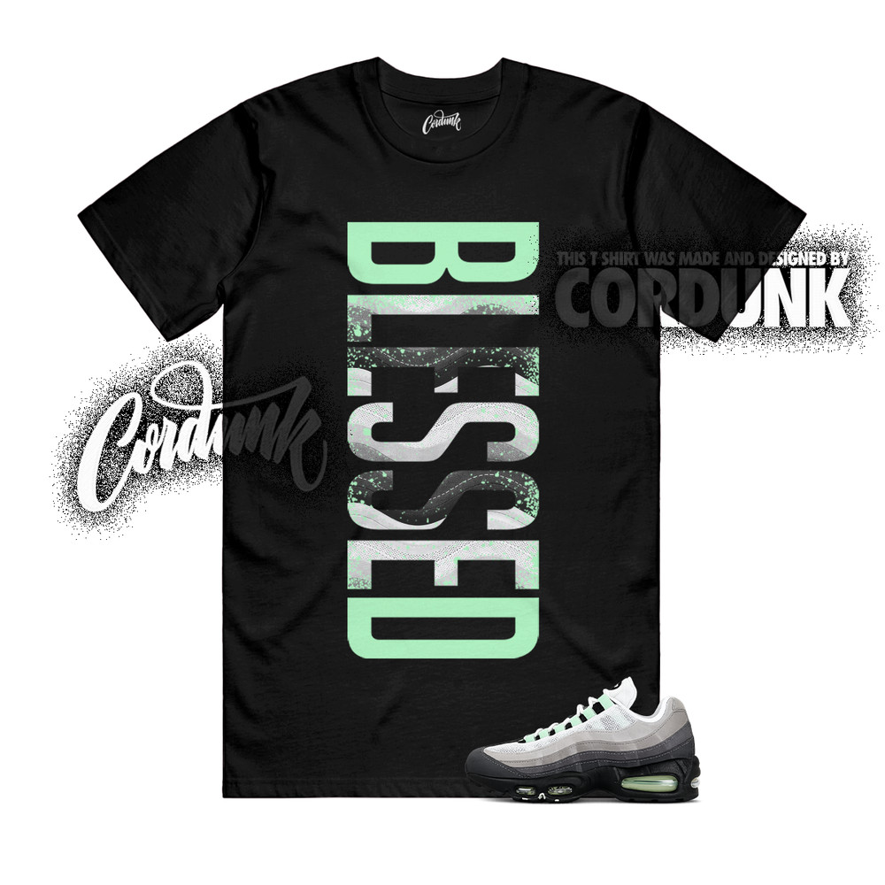 Air Max 95 Fresh Mint OG Big Bubble Green Foam Grey T Shirt Match VERTBLS