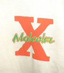 Malcolm X Men’s Graphic Print Short Sleeve Cotton Blend Crew T-Shirt Tan Small