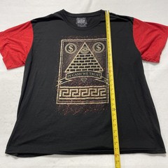 Fresh Laundry In Cash We Trust Shirt 4XL Black Red Colorblock Graphic Tee