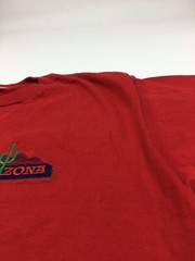 VTG Arizona T Shirt Mens Large Souvenir Spell Out Red Cotton State Cactus Tee