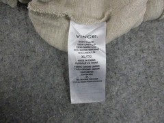Vince Shirt Mens Extra Large Beige Linen Lightweight Basic Breathable Crew Neck