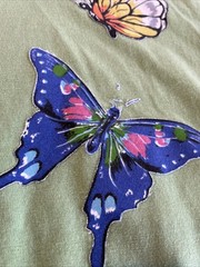 Lot of 6 VTG SINGLE STITCH Yellow Butterfly Print T-Shirts Size L/XL