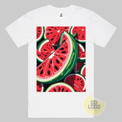 Funny T-Shirts WATERMELON FRUIT Pattern Graphic Art Print Tee Gift Idea Present