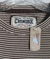 Cremieux Men’s XL Waffle Knit Thermal Shirt Brown Stripe Dog Logo NEW NWT
