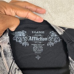 VTG Y2K Affliction Puppet Master God Vs Devil Demon Shirt Mens XL Black Preowned