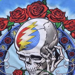 GRATEFUL DEAD-NEVER DEAD-SYF-TIE DYE T-SHIRT S-M-L-XL-2X,3X,4X Garcia,Wier,Lesh