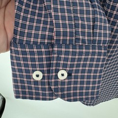 UNTUCKit Salice Shirt Mens XL Navy Blue Slim Fit Button Down Long Sleeve Plaid
