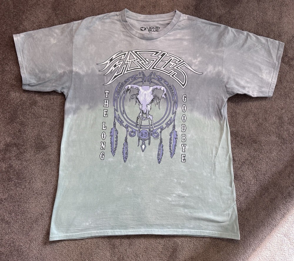 Eagles Sphere Tie Dye T-Shirt Sz XL Liquid Blue The Long Goodbye 2024-25 Vegas