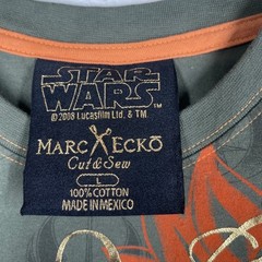 Marc Ecko Star Wars Yoda Graphic T-Shirt Olive Green Gold Foil Mens Large 2008