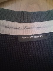 Keanan Duffty England’s Dreaming Men’s Large Black Waffle Knit Henley Punk Rock
