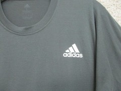 Adidas Shirt Large Adult Gray Athletic Stretch Logo Modern Fit Stretch Mens L