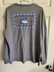 Southern Tide Skipjack Six Pack Graphic Print Long Sleeve Gray Heather Quarry T…