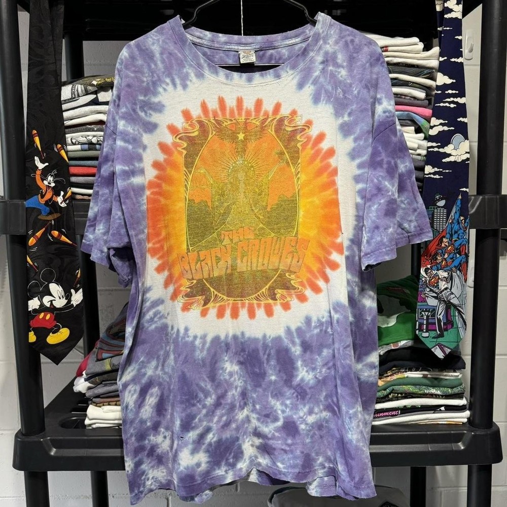 The Black Crowes Tie Dye Men’s T-Shirt Size XL Sundog Hand Dyed 90s Vintage