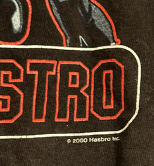 Vintage Destro G.I. Joe Movie Hasbro 2000 Black T-Shirt Cotton Size Large