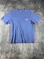 Vineyard Vines T Shirt Mens XL Blue Crew Neck Short Sleeve Logo Chest Pocket Tee