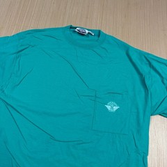 Vintage Dockers Levis Pocket T Shirt 90s Large Turquoise Teal