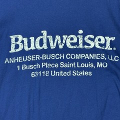 Budweiser x PacSun Blue Graphic T-Shirt Men’s Large Beer Logo 100% Cotton