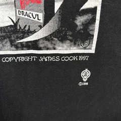 Vintage Goth Girl Shirt Mens XL Black 90s James Cook Fashion Victim Darkness USA