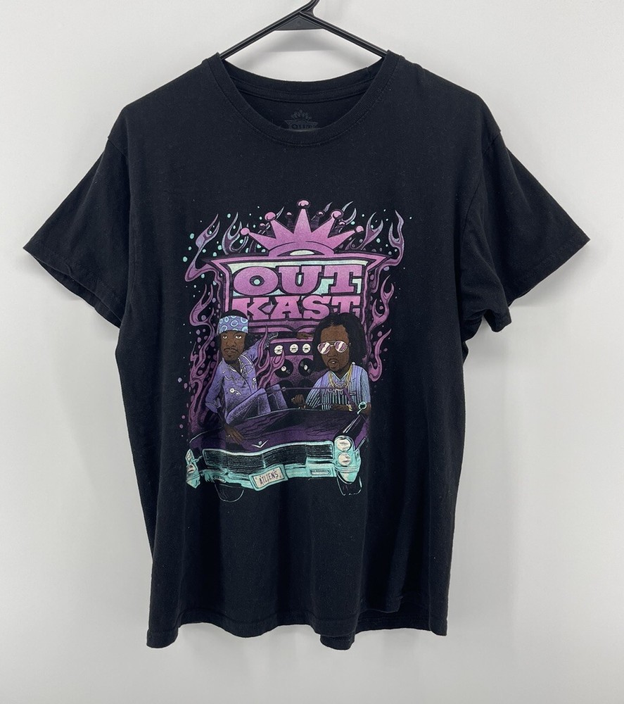 Outkast ATLiens Hip Hop Rap T Shirt Adult Mens Size Large Black Purple Pink