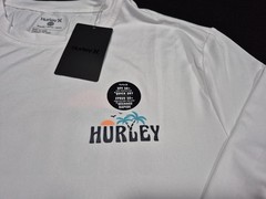 Hurley Mens Double Palm LS Polyester Summer Sunshirt White SZ Medium