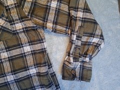 Jachs Heritage Flannel Plaid Green Blue Size L Heavy Blend Long Sleeve Shirt