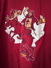 Ann Arbor Canada Moose Lumberjack Funny Graphic T Shirt Beer Hockey XL Red Tee