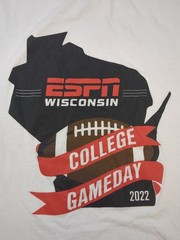Gildan Heavy Cotton ESPN Wisconsin College Game Day 2022 T-shirt White M M SS