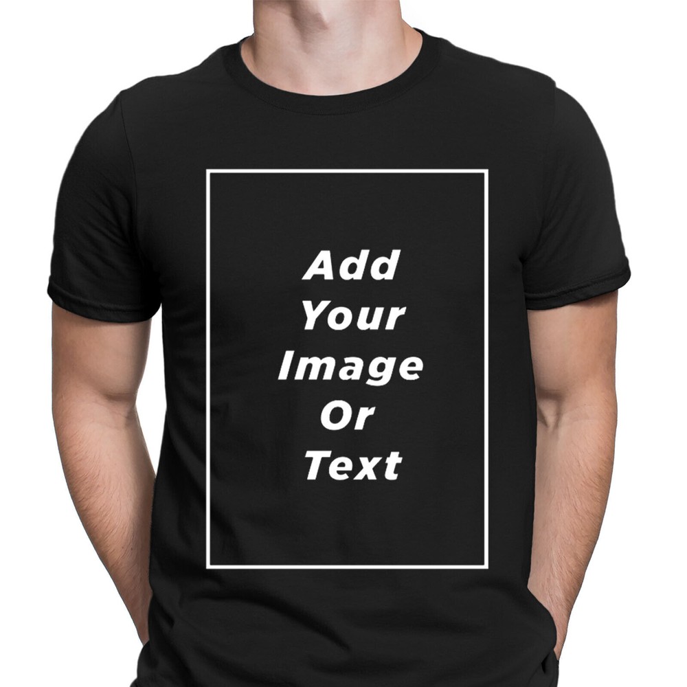 Personalised Add Your Image Text Work Party Custom Logo Mens T-Shirt #NED 2T1A1