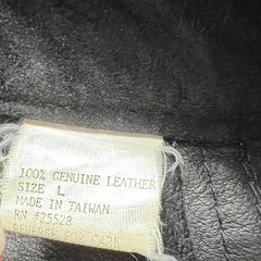 Saxony Collection leather shirt jacket mens Large black suede pocket flaps