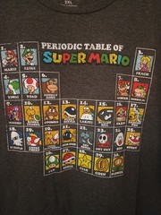 2x Super Mario 2018 Periodic Table Of Super Mario Short Sleeve