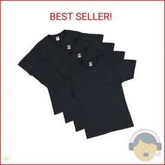 Hanes mens Essentials Short Sleeve T-shirt Value Pack (4-pack) toy tools, Black,