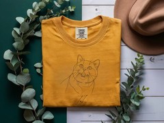 Custom Pet Portrait Comfort Tee Personalized Dog Cat Photo Shirt