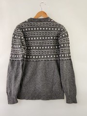 BURBERRY LONDON Knit Sweater (Thick) LL Wool Gray All-over Pattern A1N11-832-07