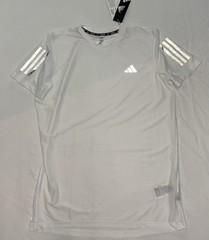 adidas Men’s OWN THE RUN TEE Size Medium Reflective Stripe