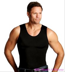 INSTASLIM Men’s Muscle Tank Compression T-Shirt – Black – S-3XL Insta Slim