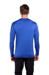 Mondo Men’s Italian Fashion Long/SLEEVE T-SHIRT Studded stars Royal Blue sweater